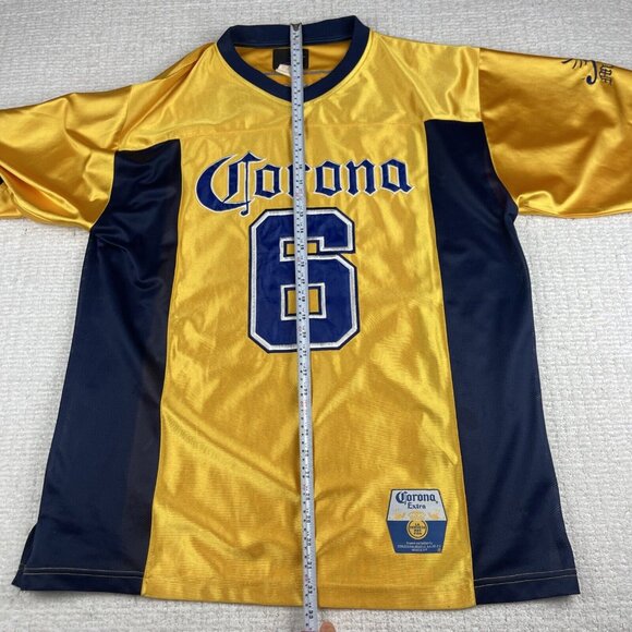 Vintage Calhoun Sportswear Football Corona Beer Bottle #6Mexico Beach T Shirt L - Picture 12 of 16